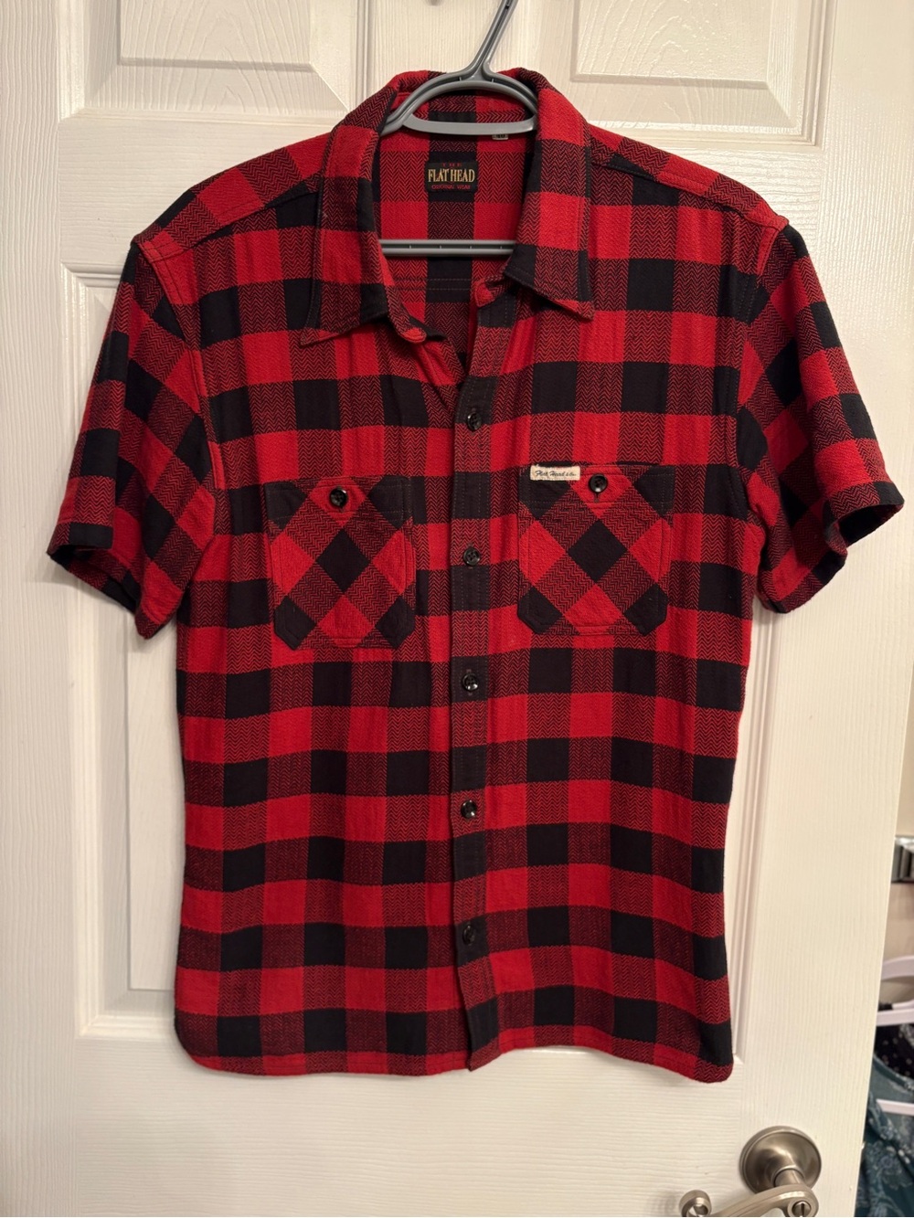 Flat Head Co Japanese Plaid Short Sleeve Button Up